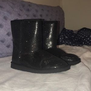 Black sparkly boots